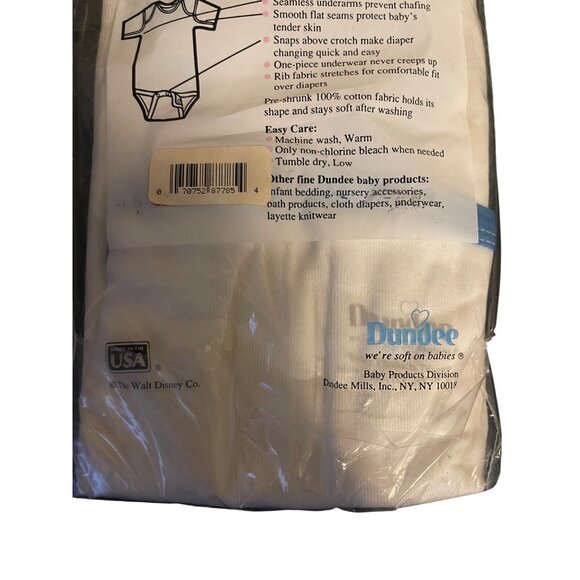 Looney Tunes & Disney Baby Onesies Newborn & Medium One-Piece Underwear USA 90s - Picture 12 of 15